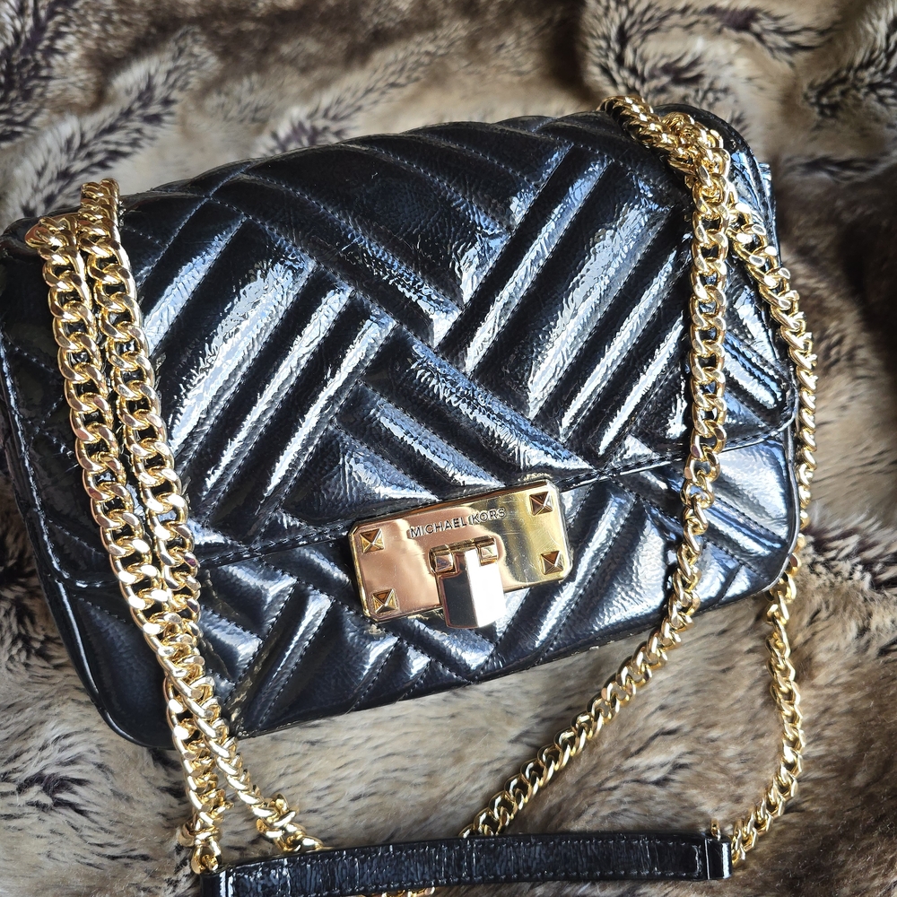 Michael Kors Black Quilted Shoulder Bag